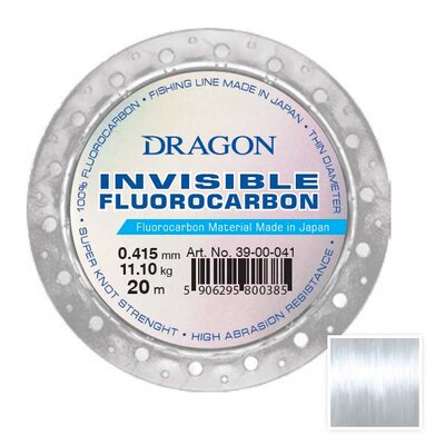 Żyłka DRAGON Invisible Fluorocarbon 0.18 mm / 20m Przezroczysty