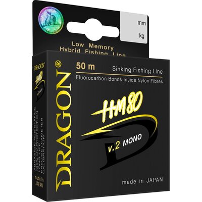 Żyłka DRAGON HM80 V.2 Mono 0.182 mm / 50 m Jasnozielony