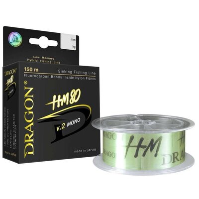 Żyłka DRAGON HM80 V.2 Mono 0.161 mm / 150 m Jasnozielony