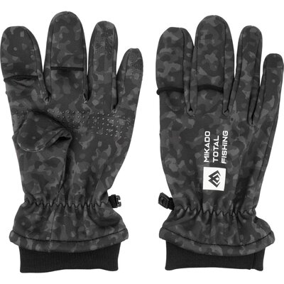 Rękawiczki MIKADO Softshell Camo UMR-25BC-L L Szaro-czarny