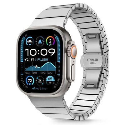 Pasek TECH-PROTECT Linkband do Apple Watch 8/9/10/11/SE z serii 1/2/3/ULTRA z serii 1/2/3 (44/45/46/49 mm) Srebrny