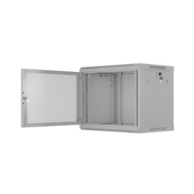 Szafa RACK LANBERG 19" 9U WF01-6409-23S 600 x 450 mm, Wisząca Szary
