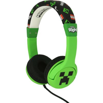 Słuchawki nauszne OTL Kids Minecraft Zielono-czarny