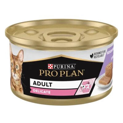 Karma dla kota PURINA Pro Plan Delicate Mus z indykiem 85 g