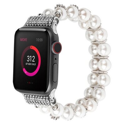 Pasek LUNA A00296 do Apple Watch 3/4/5/6/7/8/9/SE (38/40/41mm) Srebrny