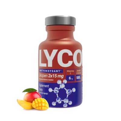 Napój dla sportowców LYCOPEN VIT Antyoxydant Witamina E + Kurkuma Mango (15 x 250 ml)