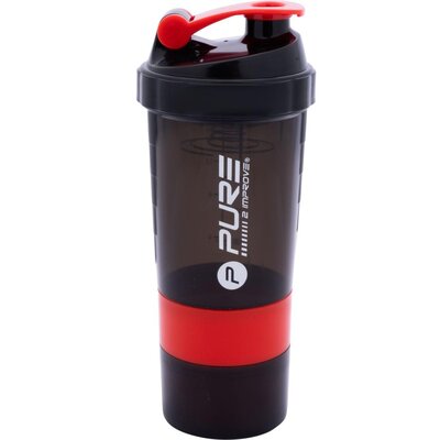 Shaker PURE2IMPROVE 7095725 Czarno-czerwony (500 ml)