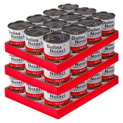 Karma dla psa DOLINA NOTECI Premium bogata w wołowinę 36 x 800 g