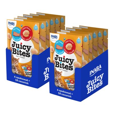 Przysmak dla kota INABA Juicy Bites Ryba i małże 36 x 11,3 g