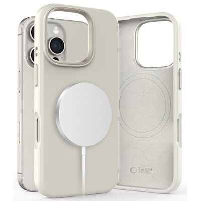 Etui TECH-PROTECT Silicone Pure MagSafe do Apple iPhone 16 Pro Beżowy