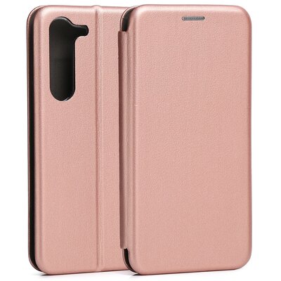 Etui BELINE Book Magnetic do Samsung Galaxy S24 FE Różowo-złoty