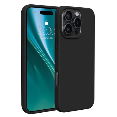 Etui ETTERI Silicone do Apple iPhone 16 Pro Czarny