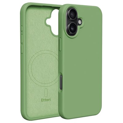 Etui ETTERI Silicone Mag do Apple iPhone 16 Jasnozielony