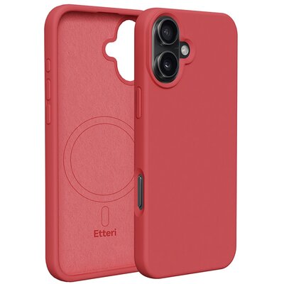 Etui ETTERI Silicone Mag do Apple iPhone 16 Malinowy