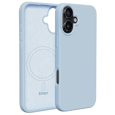 Etui ETTERI Silicone Mag do Apple iPhone 16 Plus Jasnoniebieski