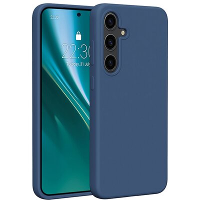 Etui ETTERI Silicone do Samsung Galaxy S24+ Ciemnoniebieski