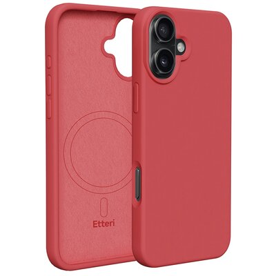 Etui ETTERI Silicone Mag do Apple iPhone 16 Plus Malinowy