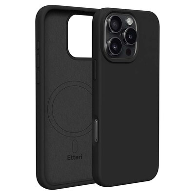 Etui ETTERI Silicone Mag do Apple iPhone 16 Pro Max Czarny