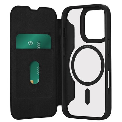 Etui PURO Book MagSafe do Apple iPhone 16 Pro Max Czarny