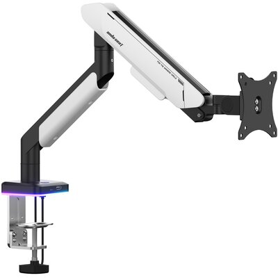 Uchwyt do monitora ANDA SEAT Stealth II Pro RGB 17-42 cali Biało-czarny