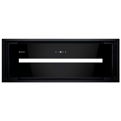 Okap GLOBALO Pinelio 80.1 Czarny/czarne szkło 420m3/h 61dB klasa A+