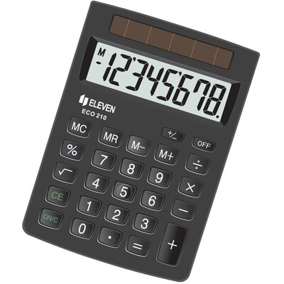 Kalkulator ELEVEN ECO-210 Zasilanie słoneczne, 4 pamięci
