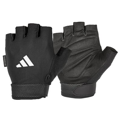 Rękawice treningowe ADIDAS Essential Adjustable (rozmiar M) Czarno-biały