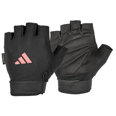 Rękawice treningowe ADIDAS Essential Adjustable (rozmiar M) Czarno-różowy