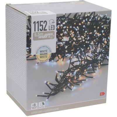 Lampki choinkowe CHRISTMAS DECORATION Łańcuch Świetlny 1152 LED Timer Zimny i Ciepły Biały