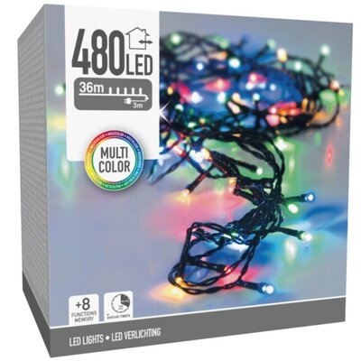 Lampki choinkowe CHRISTMAS DECORATION Łańcuch Świetlny 480 LED TIMER Multikolor