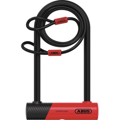 Zapięcie rowerowe ABUS 420K/170HB230 + USH + Cobra 10/120 U-lock Czerwony