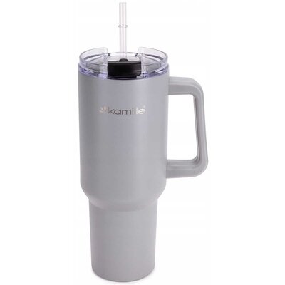 Kubek termiczny KAMILLE KM-2173 Szary 1200 ml