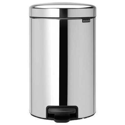 Kosz na śmieci z pedałem BRABANTIA 113581 NewIcon ciche zamykanie 12L Stal błyszcząca