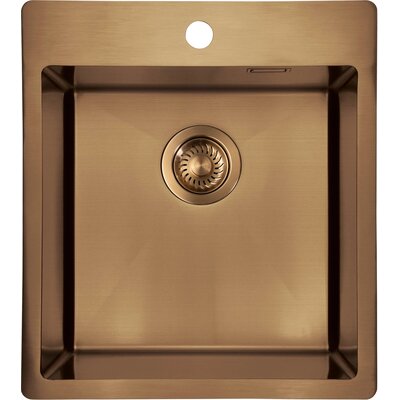 Zlewozmywak jednokomorowy DEANTE Olfato Precious ZPO C10A Brąz szczotkowany 50.5x45