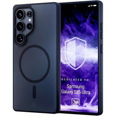 Etui 3MK Smoke MagCase do Samsung Galaxy S25 Ultra Czarny transparentny