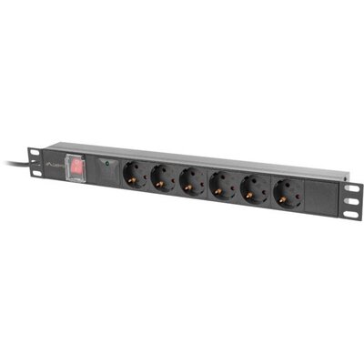 Listwa LANBERG PDU-06F-0200-BK (2 m) Czarny
