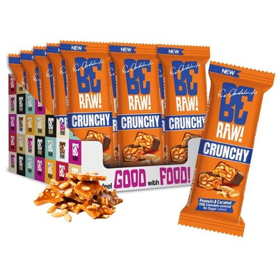 Baton proteinowy BERAW Crunchy Orzechowo-karmelowy (15 x 40 g)