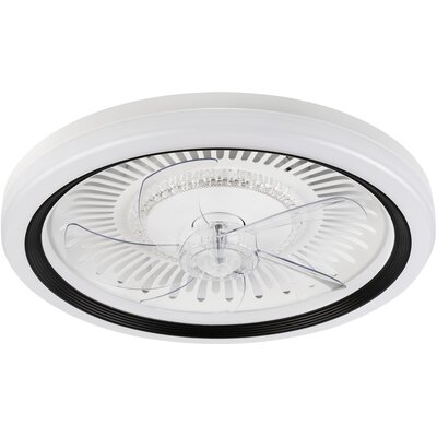 Plafon z wiatrakiem LAMKUR Gemma LM-FL-2.227 49908 Biało-czarny