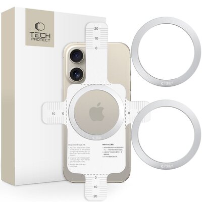 Pierścień magnetyczny TECH-PROTECT MMP-100 2w1 Magsafe Srebrny (2 szt.)