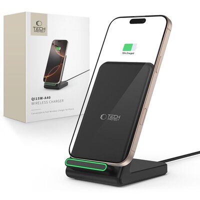 Ładowarka indukcyjna TECH-PROTECT QI15W-A40 Czarny Qi MagSafe