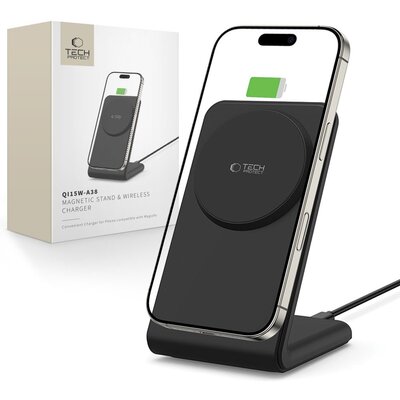 Ładowarka indukcyjna TECH-PROTECT QI15W-A38 Magnetic 15W Czarny Qi MagSafe