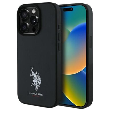 Etui US POLO ASSN Leather Embroidered DH Color do Apple iPhone 15 Pro Max Czarny