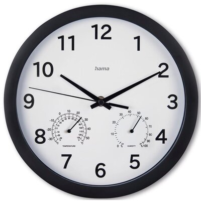 Zegar ścienny HAMA Malta 25 cm Czarny
