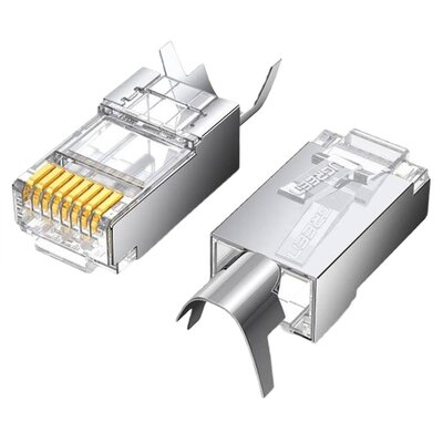 Wtyk UGREEN 70316 Modularny, Kategoria 6a / 7, Pozłacane styki (10 szt.)