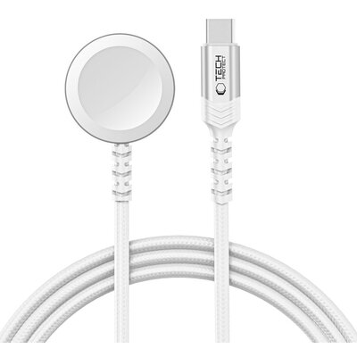 Ładowarka do smartwatcha TECH-PROTECT MC01 UltraBoost USB-C do Apple Watch 1.2m Biały