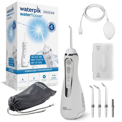 Irygator bezprzewodowy WATERPIK WP-580 Cordless Advanced 2.0 Biały + 4 końcówki