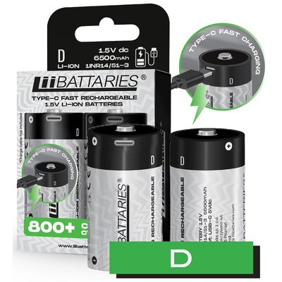 Akumulatorki D 6500 mAh LIIBATTARIES LIB510750 (2 szt.)