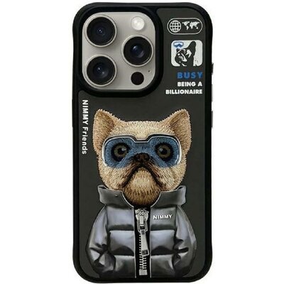 Etui NIMMY Cool&Cute 2.0 Dog do Apple iPhone 15 Pro Czarny