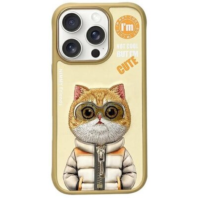 Etui NIMMY Cool&Cute 2.0 Cat do Apple iPhone 16 Pro Khaki