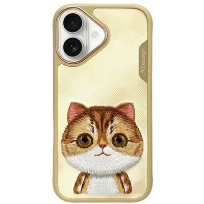Etui NIMMY Big Eyed Pet 2.0 Cat do Apple iPhone 16 Khaki